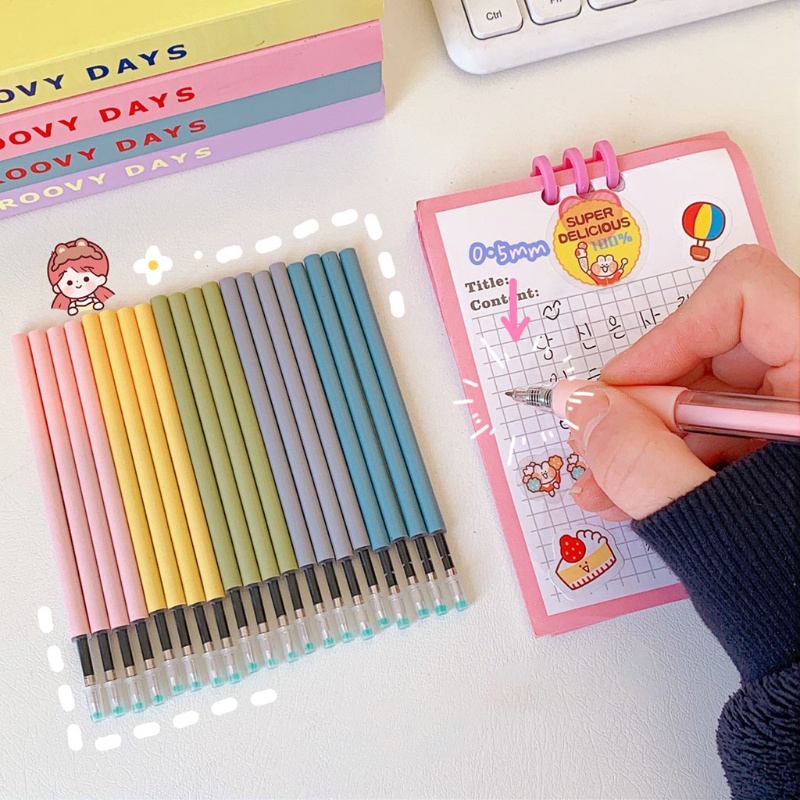 Bút Mực Gel Đen Ngòi 0Mm 5mm Cho Học Sinh