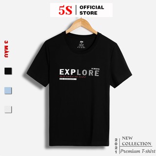 Áo Thun Nam Tay Ngắn 5S (3 màu), Chất Liệu Cotton Siêu Thấm Hút, Thiết Kế In Hình Trẻ Trung, Phong Cách (TSO21017)