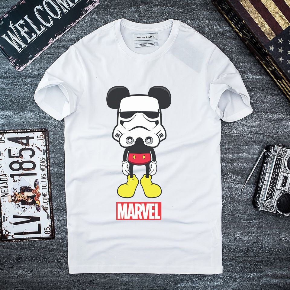 Áo thun mickey mavel, áo thun chuột mickey cute, vải cotton mịn mát,in công nghệ nhật cao cấp, áo thun 2021