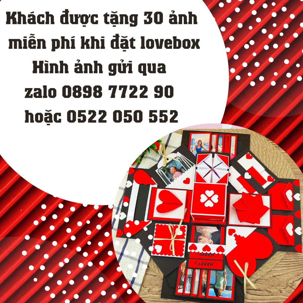 HỘP QUÀ TẶNG LOVE BOX ( FREE SHIP+ FREE IN HÌNH)