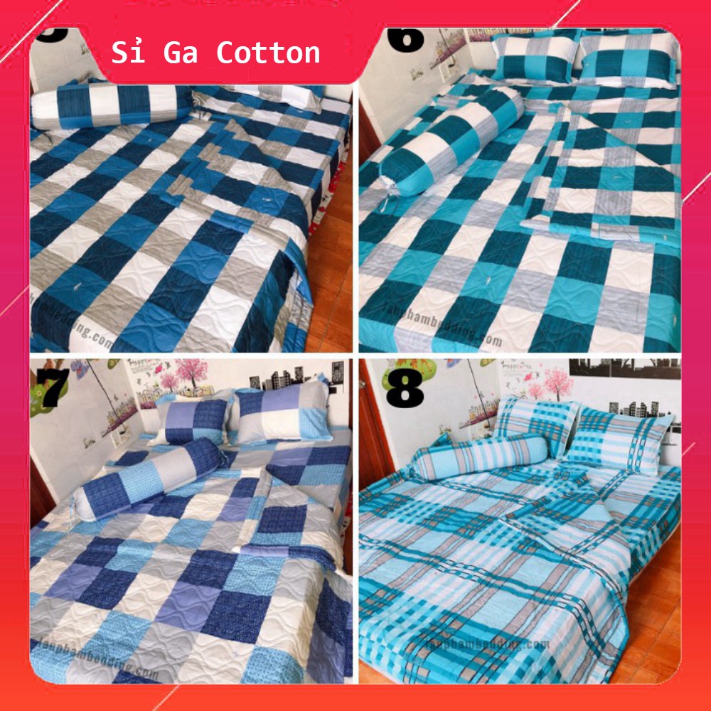 [RẺ VÔ ĐỊCH] Chăn Drap 5 Món  Cotton Thắng Lợi ( Chuẩn Logo Công Ty )-nhiều màu chat chọn màu