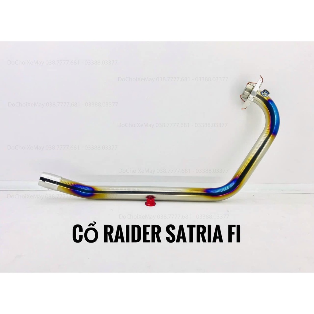 Cổ Titan gắn pô Exciter Sirius Wave Dream Vario Click Vision Raider Winner Sonic Future Led đánh bóng Titanium 100%