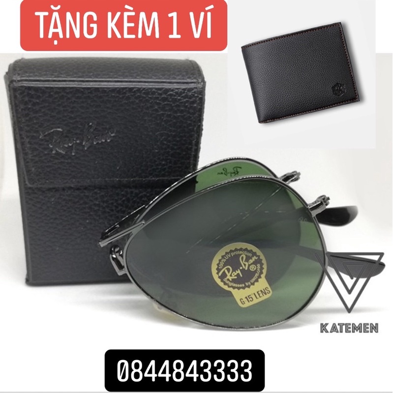 {Tặng Kèm Ví} Kính Râm Thời Trang Nam Nữ Gọng Gấp Sang Trọng Mắt Kính Phân Cực Chống Tia UV 400%