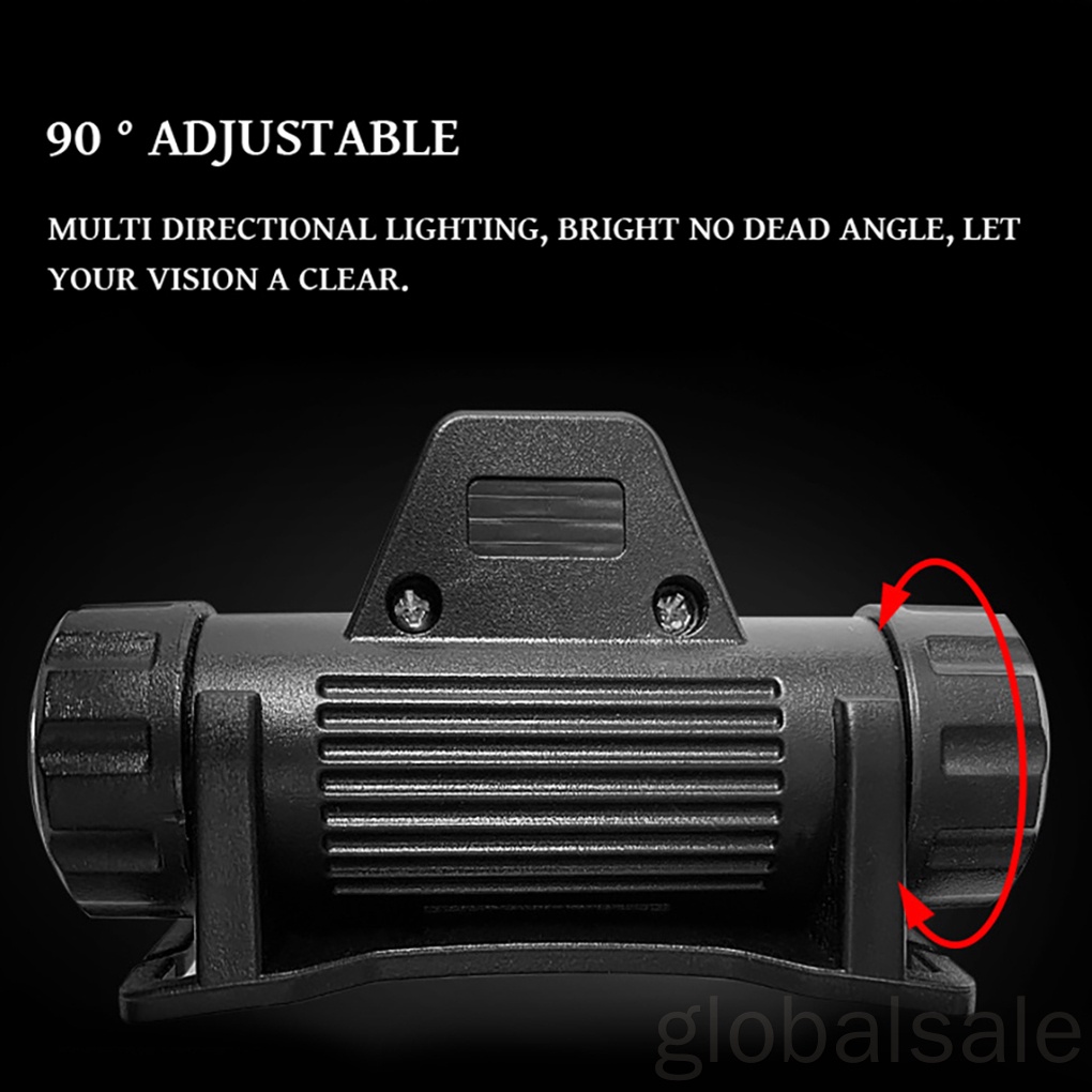 Đèn pin đeo đầu 5W có thể điều chỉnh 90 độ hỗ trợ sạc lại tiện dụng