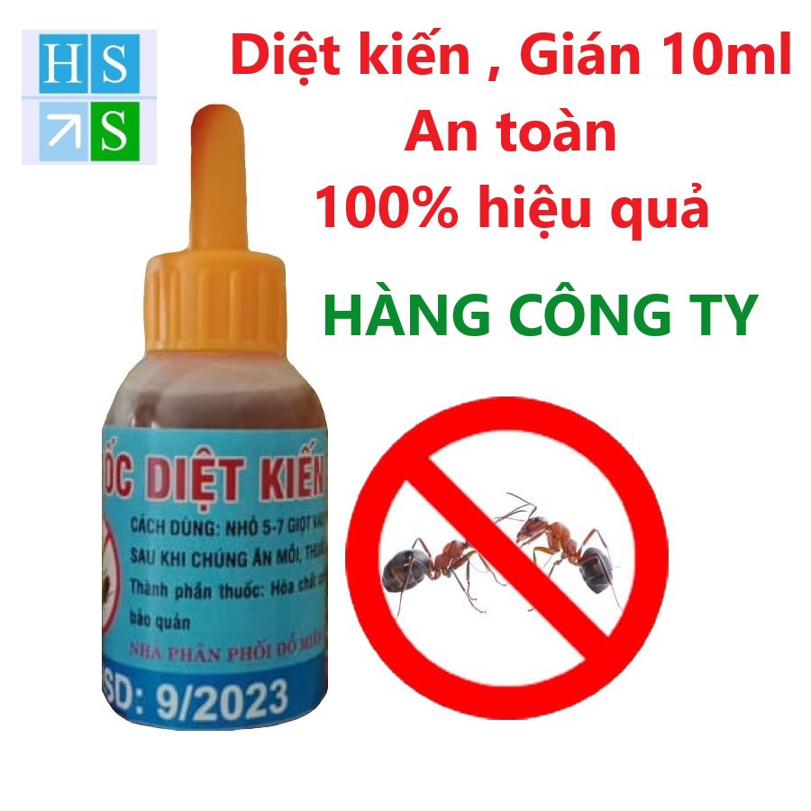 (Hàng công ty) Lọ diệt Kiến 10ml , thuốc diệt gián - An toàn, hiệu quả 100%, DIỆT KIẾN TẬN GỐC