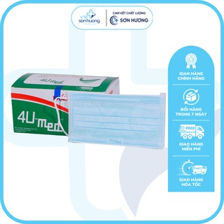 Combo 05 hộp Khẩu trang y tế 3 lớp 4u-Med hộp 50 cái