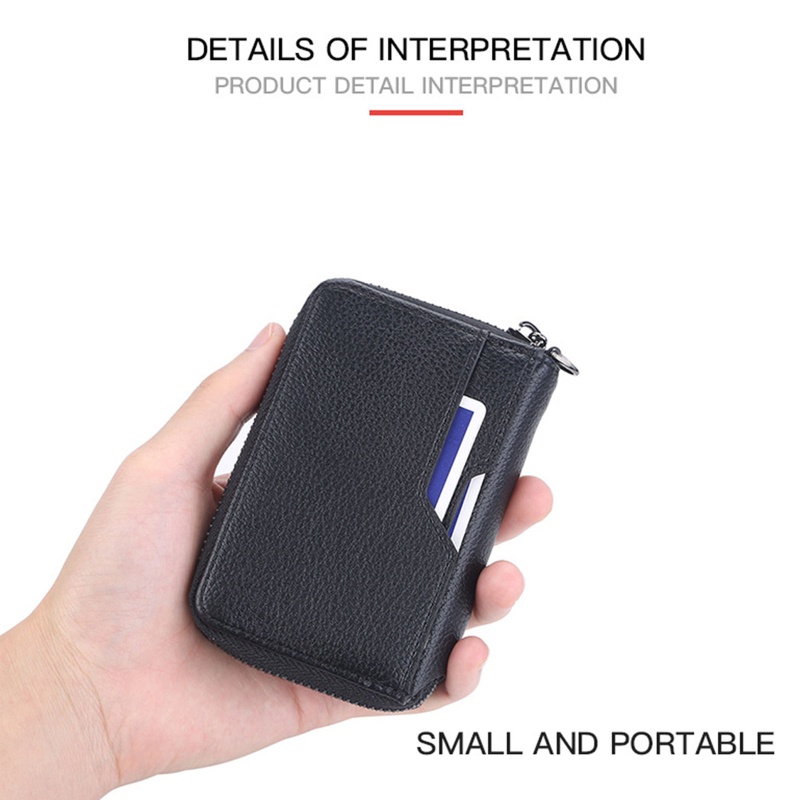 Ví Da PU Dáng Ngắn Có Khóa Kéo Phong Cách Vintage Cho Nam