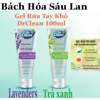 Combo 2 Gel rửa tay sinh học Dr.Clean 100ml Hương Lavender và Trà Xanh
