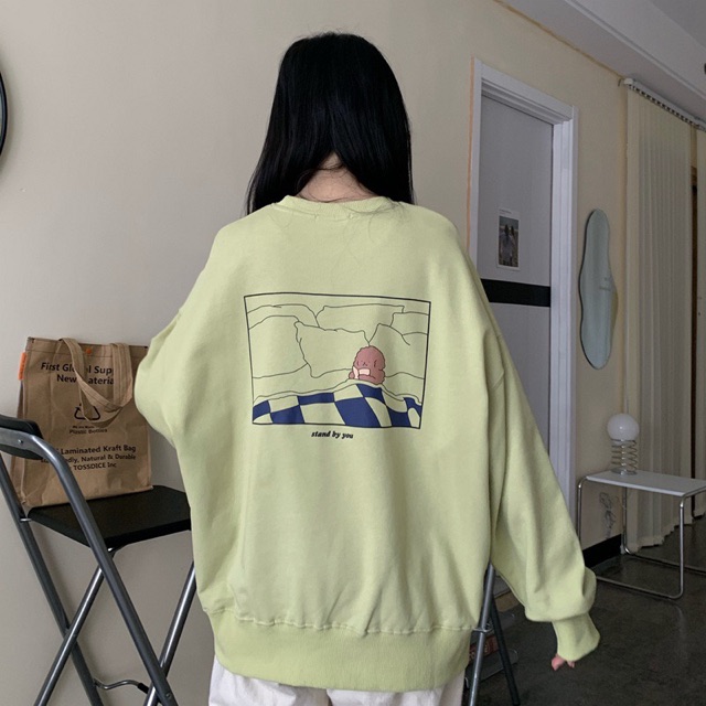 [Mã WARUN27 giảm 12k đơn 99k] Áo nỉ sweater dài tay unisex HOMIES in họa tiết Sleepy | BigBuy360 - bigbuy360.vn