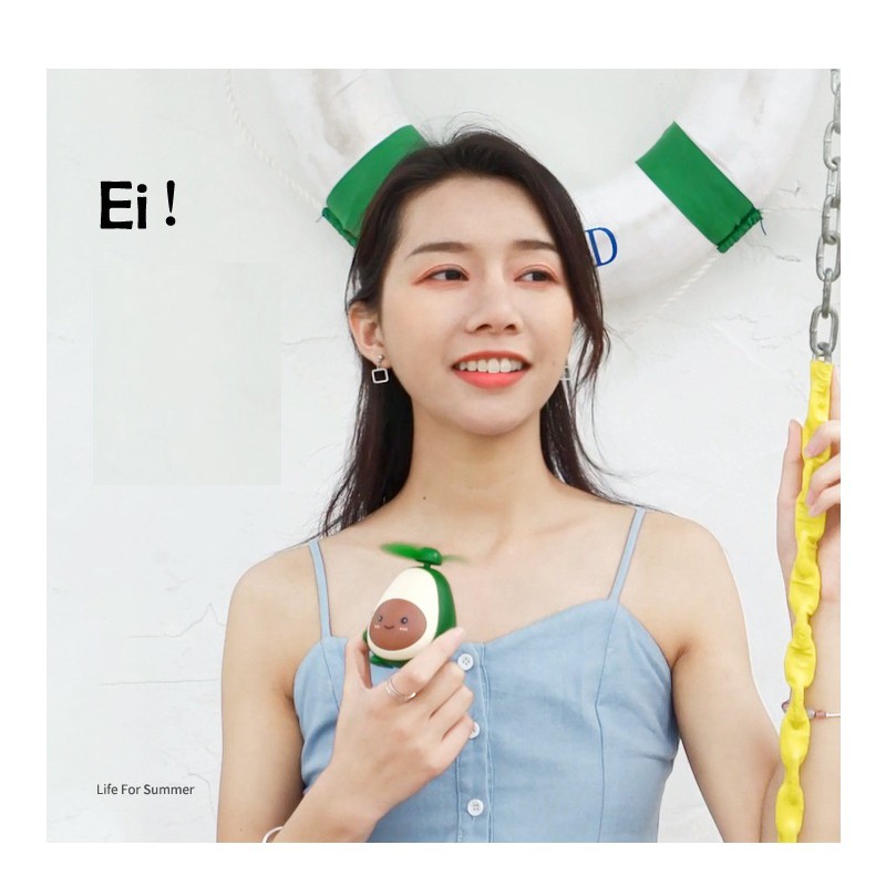 [Mã CHUYENSI2 hoàn 5K đơn 150K] Quạt Mini Cầm Tay - Quạt Tích Điện Cầm Tay Hình Qủa Bơ | BigBuy360 - bigbuy360.vn