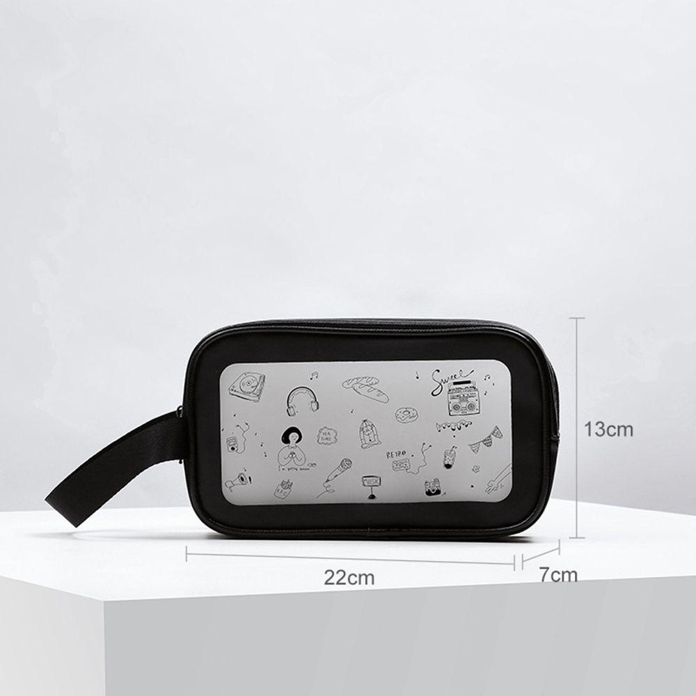 OCEANMAP Túi Đựng Mỹ Phẩm Trong Suốt Họa Tiết Hoạt Hình Đơn Giản