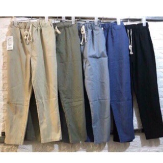 Quần baggy thô đũi cạp chun rút (ảnh thật)