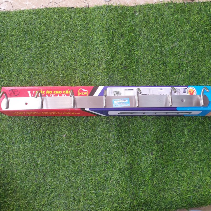 Móc treo quần áo 7 mấu inox đặc tặng kèm phụ kiện ốc vít....