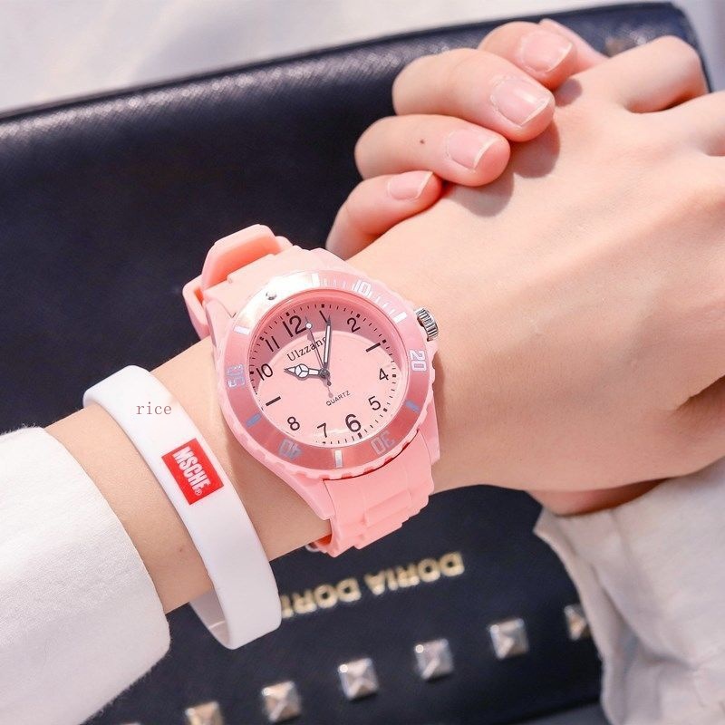 Đồng Hồ Đeo Tay Mềm Mại Họa Tiết Hoa Anh Đào Đơn Giản Phong Cách Hàn Quốc Cho Học Sinh Trung Học Bé Trai Bé Gái g