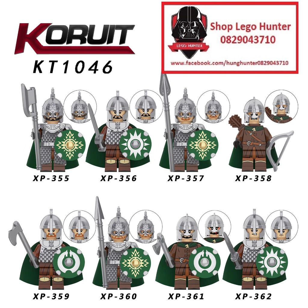 Koruit minifigures KT 1046 mô hình lắp ráp Lính Rohan Lord of the Ring