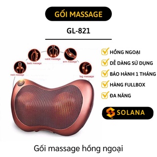 [GIÁ SỈ] Gối massage đầu - Gối massage hồng ngoại hai chiều 4 bi GL-821 3 chế độ xoa bóp cơ và huyệt 2452
