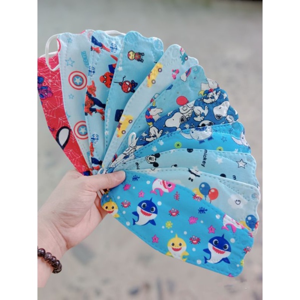 Khẩu trang KF94 Hoạ Tiết Siêu Dễ Thương Dành Cho Bé 3-7 Tuổi ( 1 Túi 10 Chiếc )