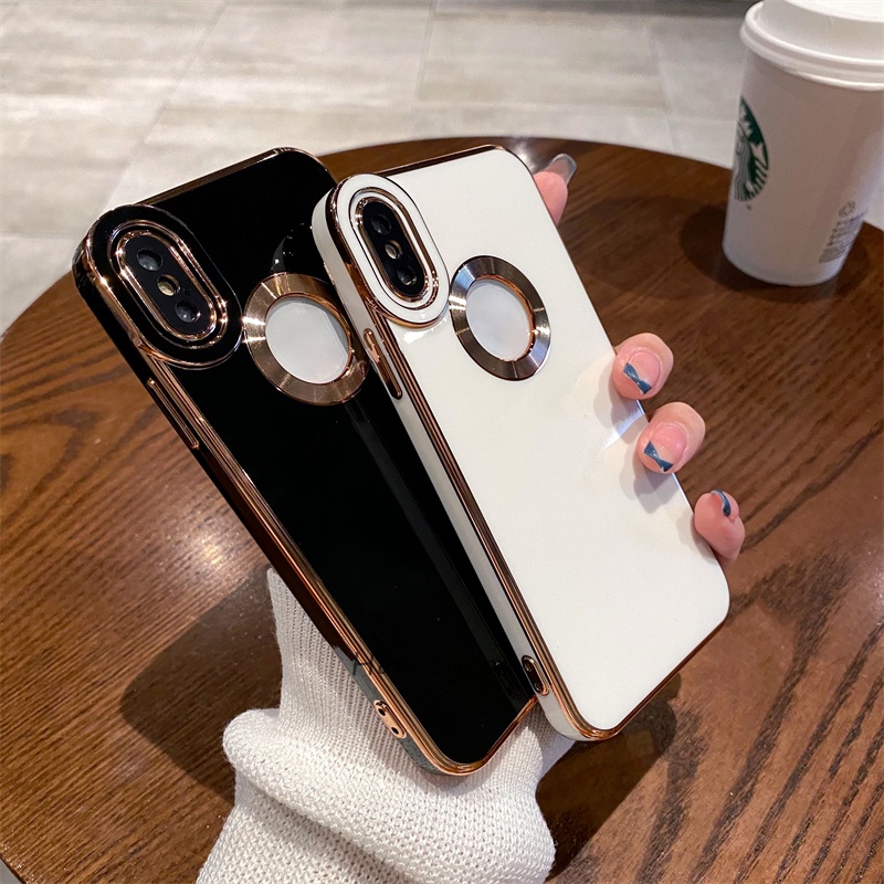 Ốp Điện Thoại Silicon Mềm Chống Sốc Mạ Viền Camera Cho iPhone X XR Xs Max 11 Pro Max 12
