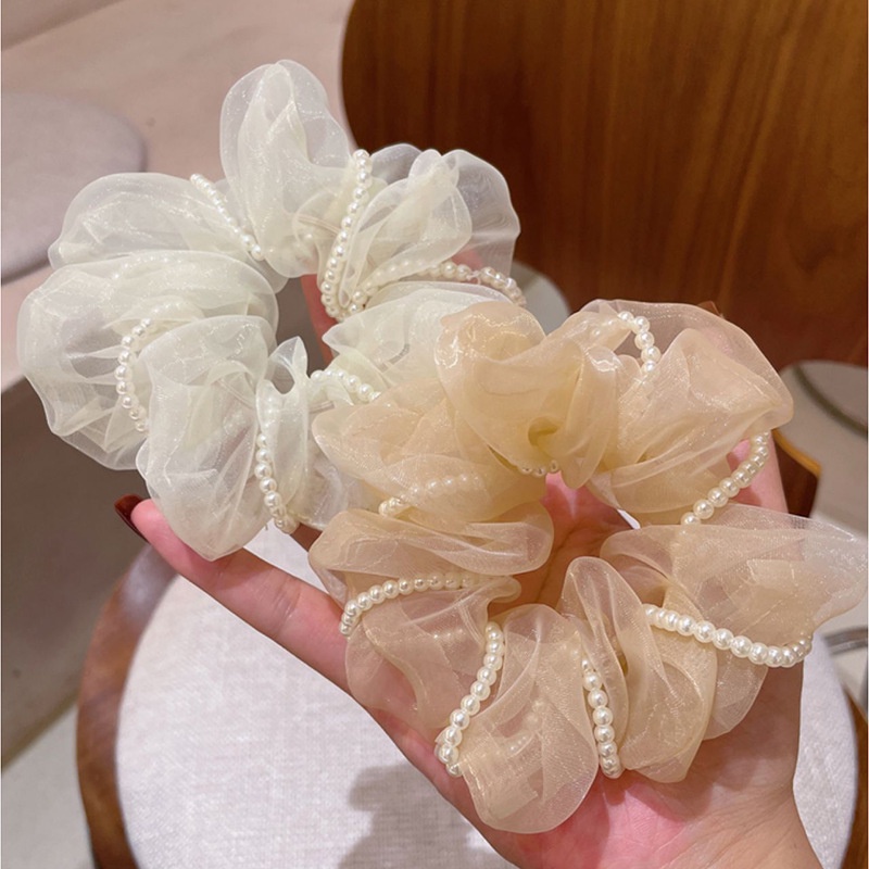 Dây Cột Tóc Vải organza Phong Cách Hàn Quốc Dễ Thương Cho Nữ
