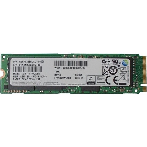 SSD Samsung SM961 256G chuẩn M.2 PCI Express 3.0 x4 (NVMe) mới 99.99%