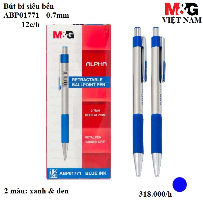 ABP01771 Thân Thép Hợp Kim Nét 0.7, Viết Ký Cực Kỳ Êm Trơn