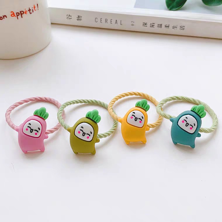 SET 5 CẮP CỘT TÓC CHO BÉ GÁI HÌNH TRÁI CÂY HOẠT HÌNH ( DÂY 10C)