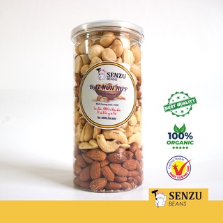 Mixed Nuts 4 Loại Nhân Hạt Sạch Vỏ Hũ 450g (Hạnh Nhân, Macca, Óc Chó, Hạt Điều) - Senzu Beans