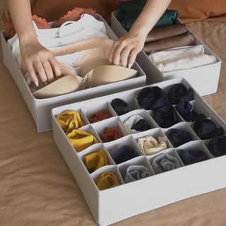Hộp đựng đồ lót đa năng , khay xếp quần áo gọn nhe chia ngăn siêu tiện lợi rộng 33x27cm