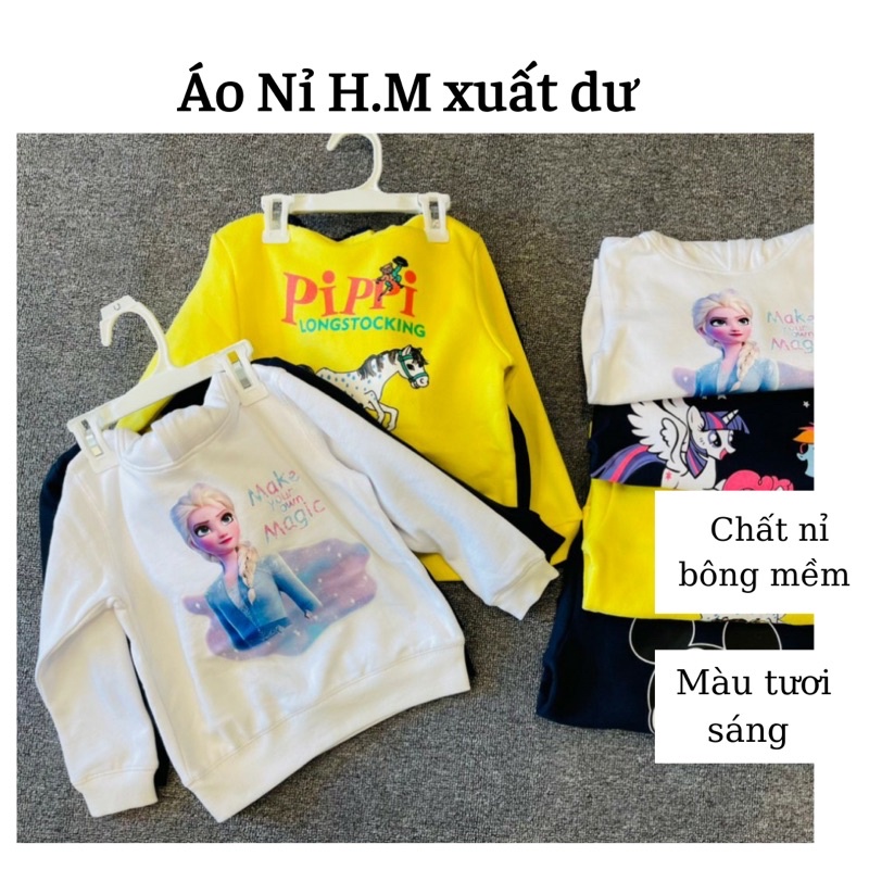 Áo nỉ H.M cho Bé Gái có mũ HODDIE size 10-30kg