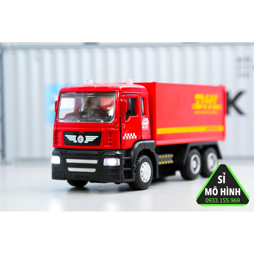 Mô hình xe container DHL chở hàng