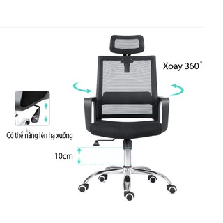 ghế xoay tựa đầu (giao Hỏa tốc HCM)