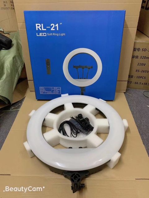 Đèn Led Livestream 55CM 80W RL-21 loại xịn có remote và giá đỡ điện thoại, đèn livestream quay tiktok chụp ảnh