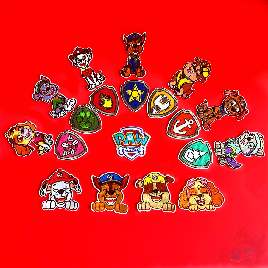 ✿ Sticker Ủi Thêu Hình paw patrol 19 Kiểu ✿ 1 Sticker Ủi Thêu Hình Huy Hiệu