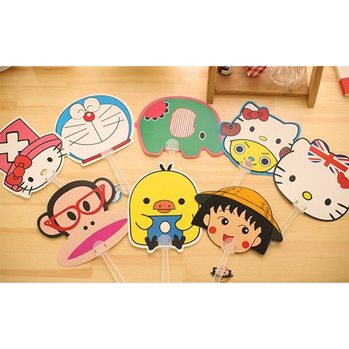 Quạt nhựa PVC cầm tay cao cấp đáng yêu | Quạt nhựa tròn cầm tay tiện lợi cute F623SPAZ
