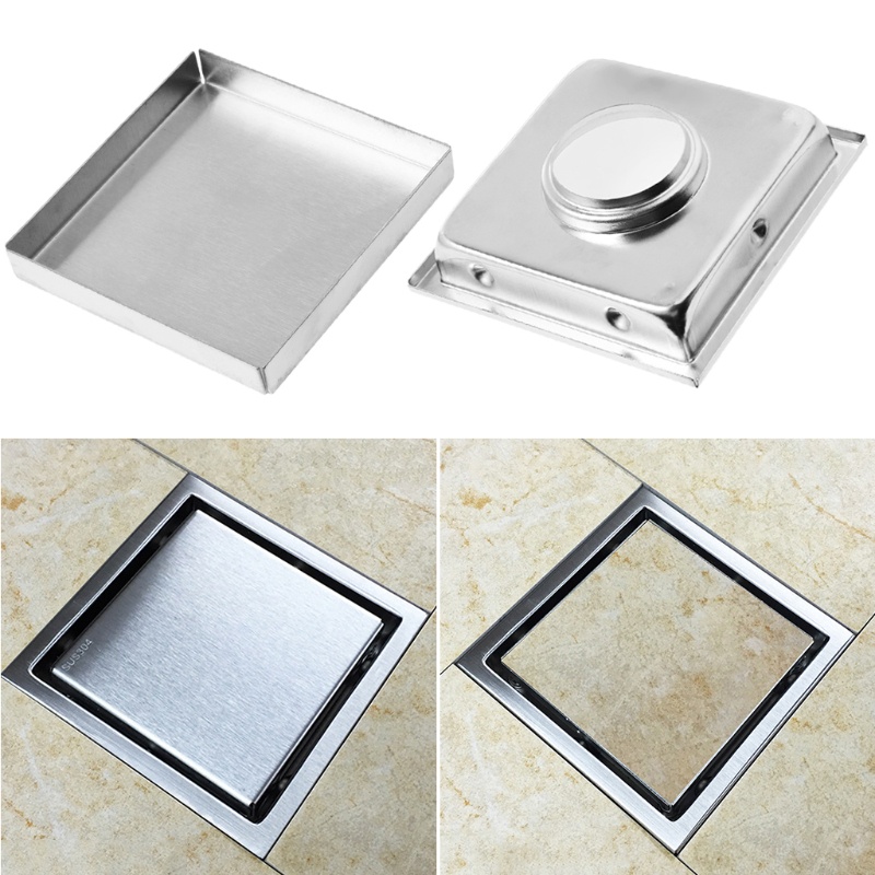 Nắp Đậy Cống Thoát Nước Sàn Nhà Bằng Thép Không Gỉ 15x15cm