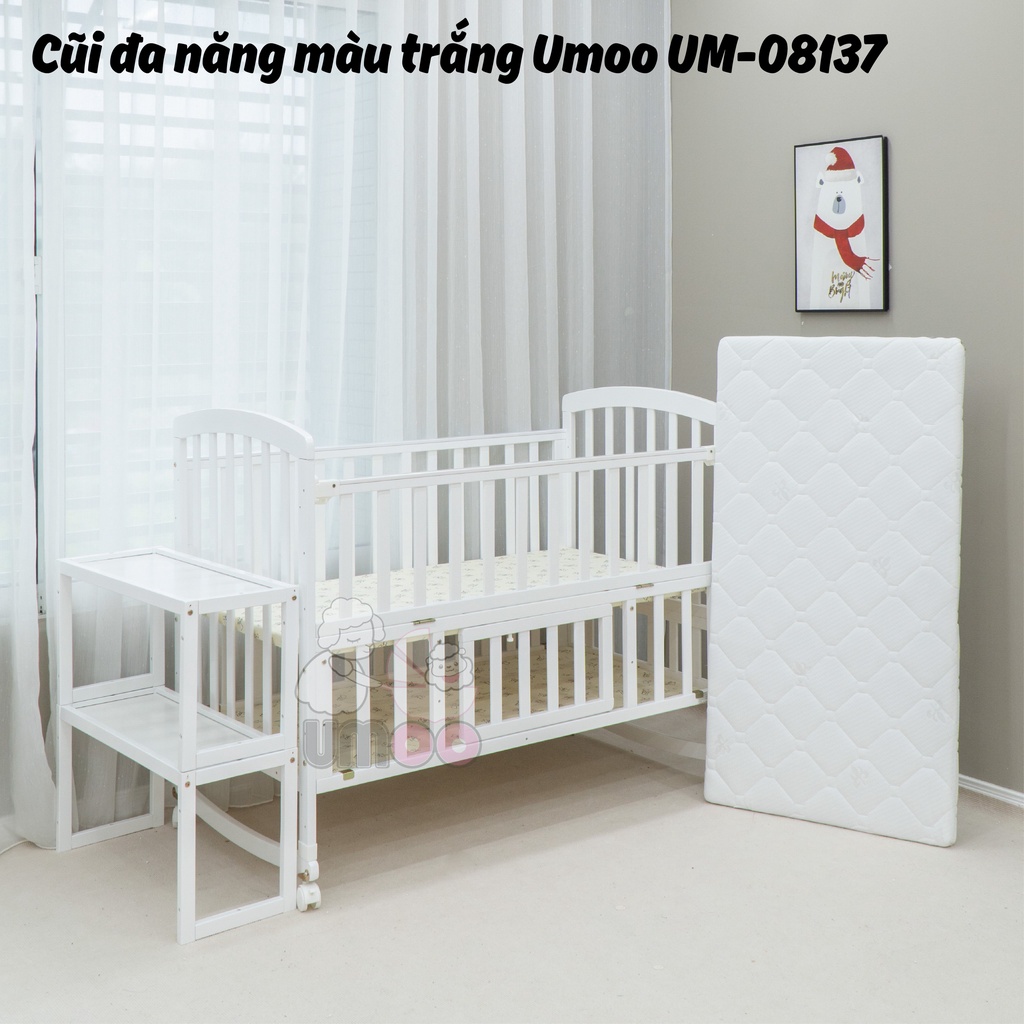 𝗖𝘂̃𝗶 𝗴𝗼̂̃ đ𝗮 𝗻𝗮̆𝗻𝗴, cui go đa nang 6in1 𝗨𝗠𝗢𝗢 𝗨𝗠-𝟬𝟴𝟭𝟯𝟳 có thể tạo thành giường cho bé sơ sinh đến 10 tuổi