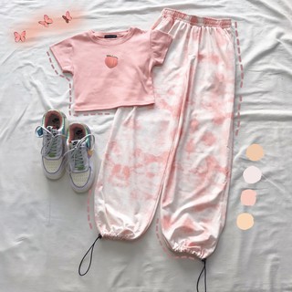 SET ULZZANG - SET ÁO CROPTOP BODY + QUẦN LOANG MÀU - QUẦN ỐNG RỘNG - CROPTOP ULZZANG