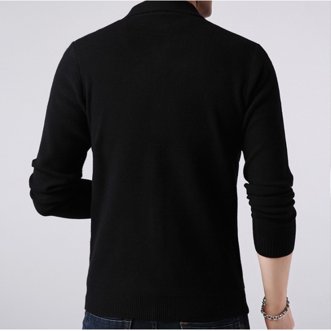 Áo Khoác Sweater Dày Dặn Tay Dài Phong Cách Doanh Nhân Cho Nam
