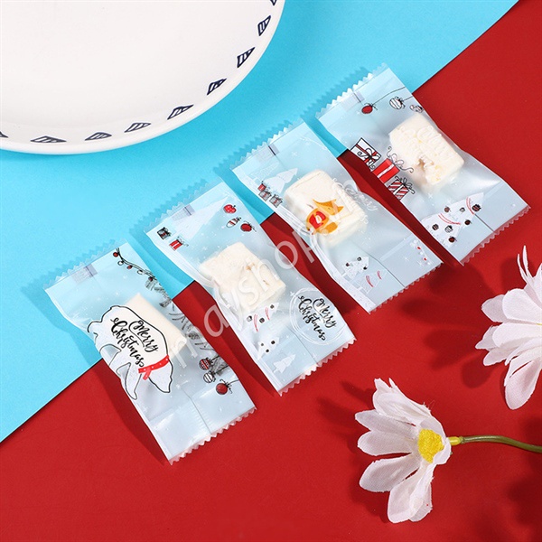 100 Túi kẹo nougat Giáng sinh gấu trắng (4x9)/ TK72