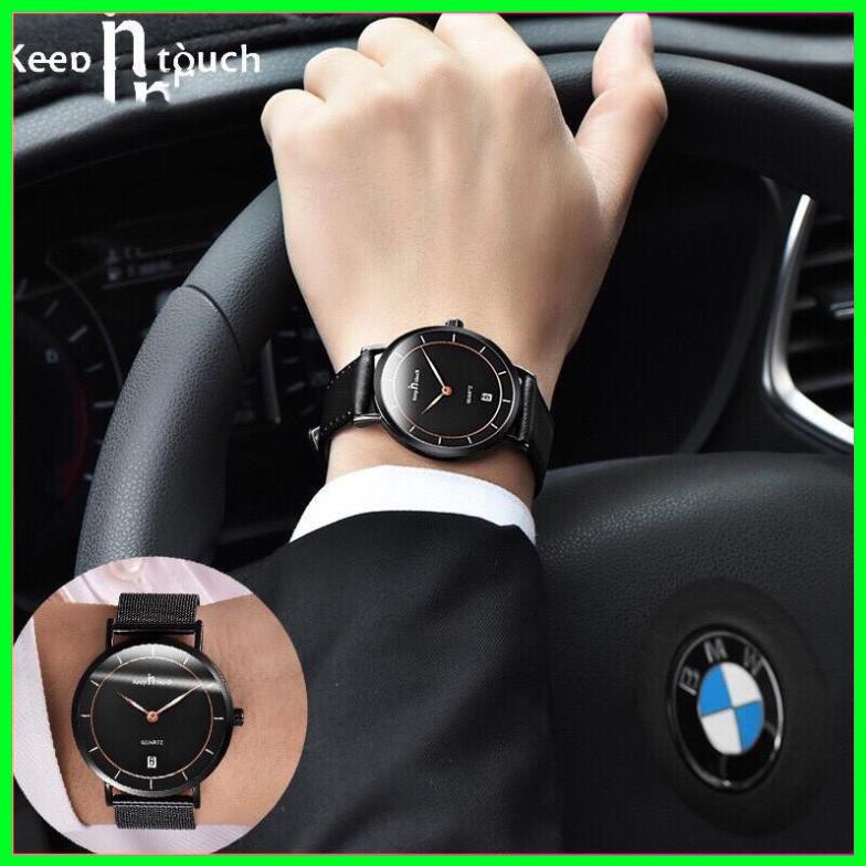ĐỒNG HỒ NAM DÂY LƯỚI CAO CẤP THƯƠNG HIỆU KEEPNTOUCH (TẶNG KÈM HỘP , PIN DỰ PHÒNG VÀ PHỤ KIỆN THÂU DÂY) | BigBuy360 - bigbuy360.vn