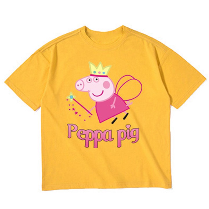 Áo thun bé gái form rộng in hình PEPPA PIG - ATBG01