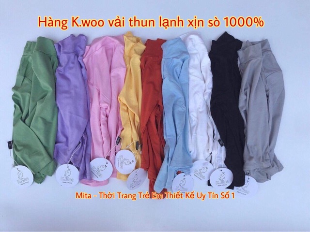 Áo bún giữ nhiệt cho bé vải THUN LẠNH XUẤT HÀN K.woo mềm mướt, co dãn siêu tốt - đồ trẻ em loại 1