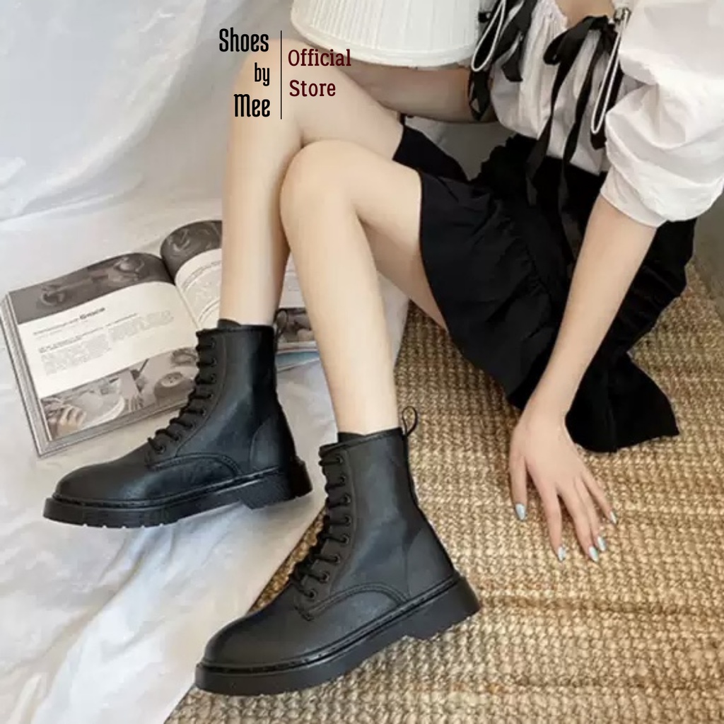 Giày Bốt Nữ Cao Cổ, FULLBOX 2021, Shoes by Mee Boots Cao Cổ Cao Cấp, Dễ Mix Đồ, Phong Cách Hàn Quốc, Lót Nỉ Êm Chân | BigBuy360 - bigbuy360.vn