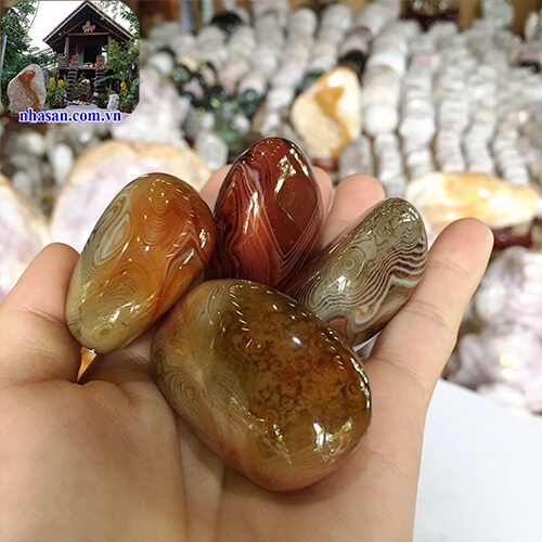 Cục chặn giấy đá mã não tự nhiên - chặn giấy để bàn chiêu tài lộc