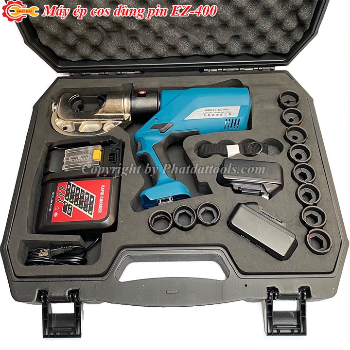 Máy Ép Đầu Cốt Thủy Lực Dùng Pin EZ-400   - Nhanh, Mạnh, Chính Xác  -  Bảo Hành Toàn Quốc 12 Tháng