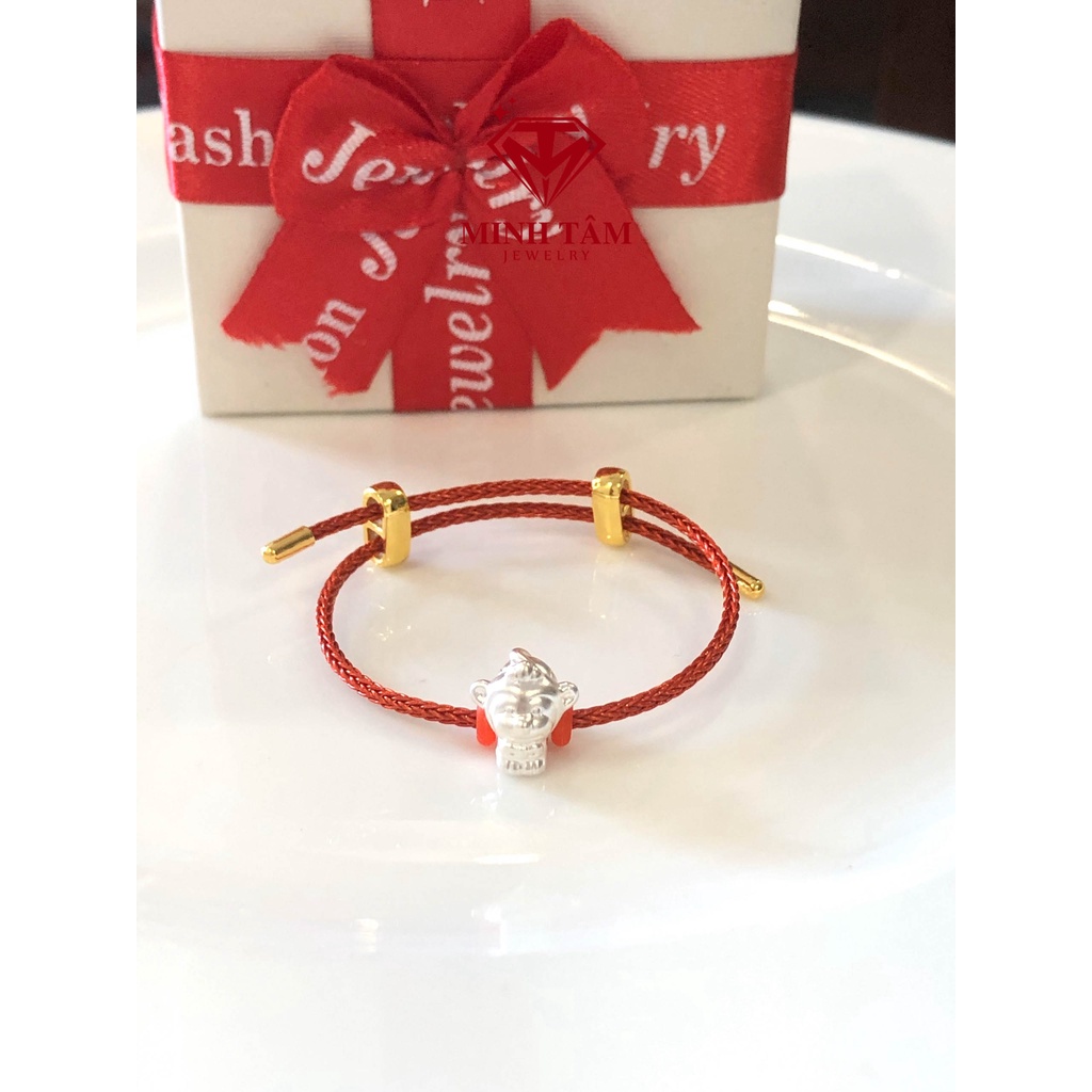 Vòng tay dây cước charm con giáp cho mẹ và bé