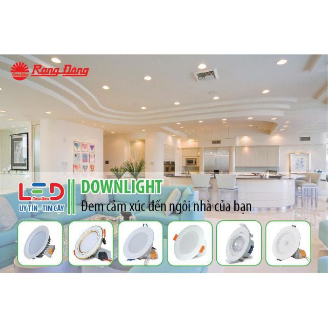 Đèn Led Âm Trần Downlight Rạng Đông 3W-5W-7W-9W-12W chip led SAMSUNG full model