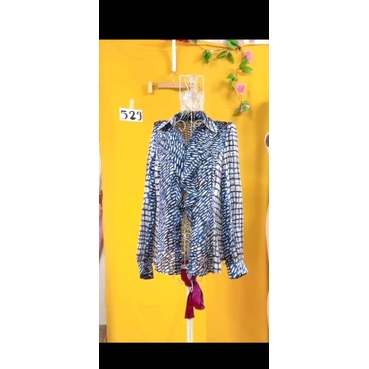 áo sơmi voan họa tiết. S529