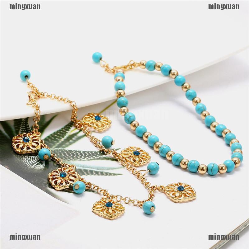 Set 2 lắc chân phong cách Boho thời trang cho nữ | BigBuy360 - bigbuy360.vn