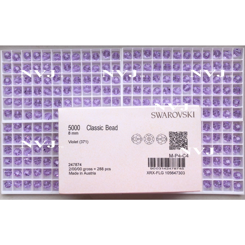Pha lê Swarovski - hạt tròn 8ly nhiều màu tùy chọn 5000 - PhaleAo